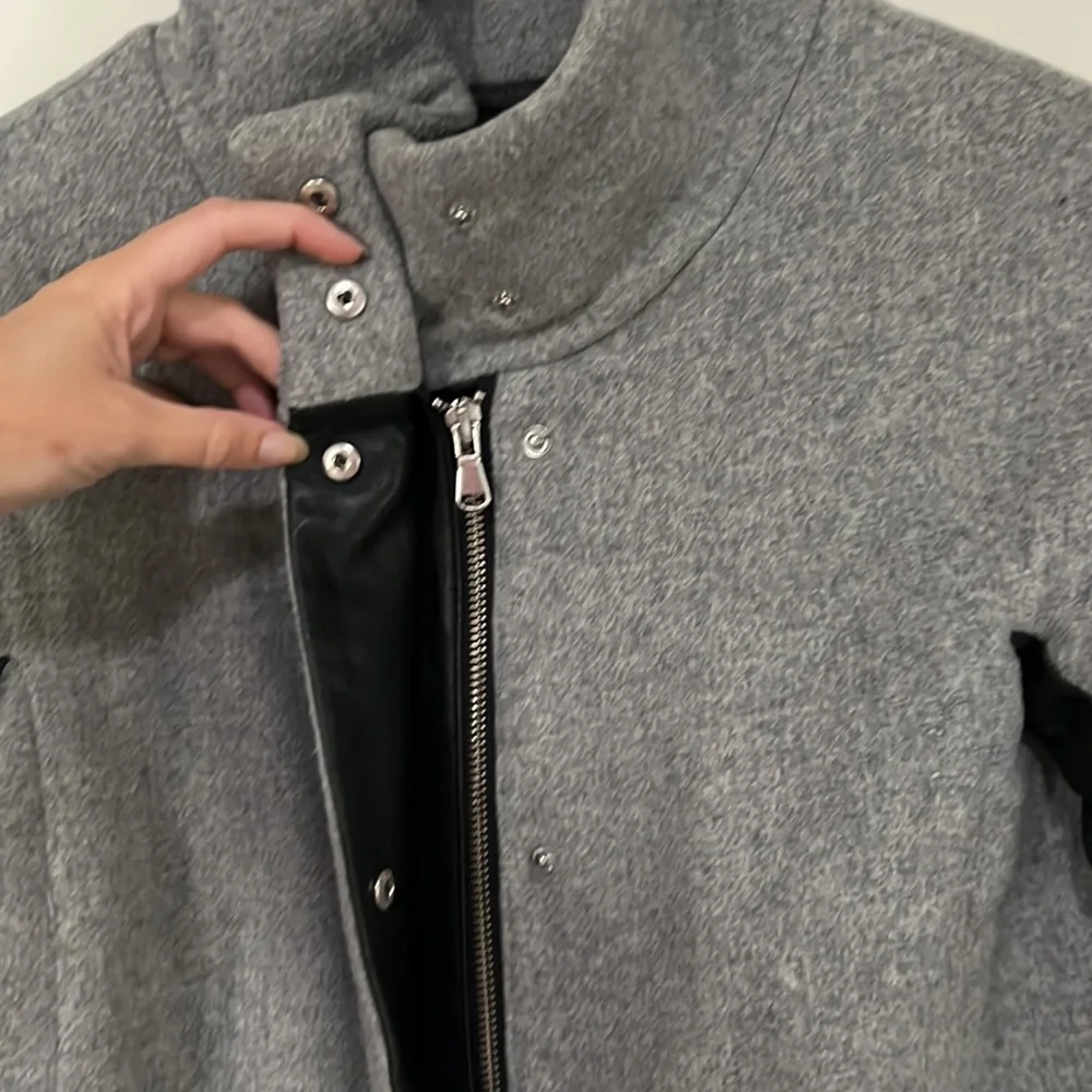 DANIER Wool and Leather Coat - Picture 3 of 6